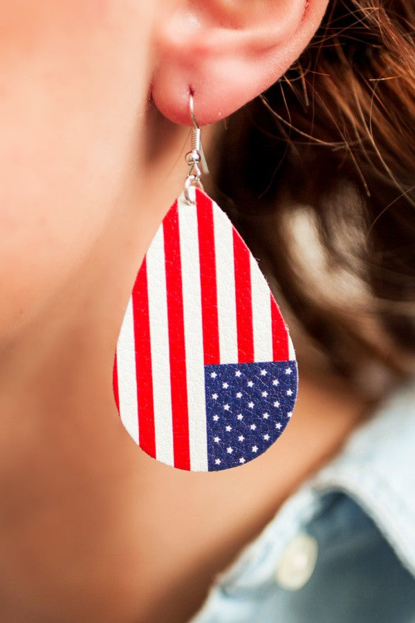 American Flag Earrings