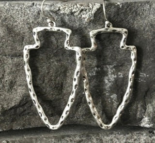 Hammered Arrowhead Earrings