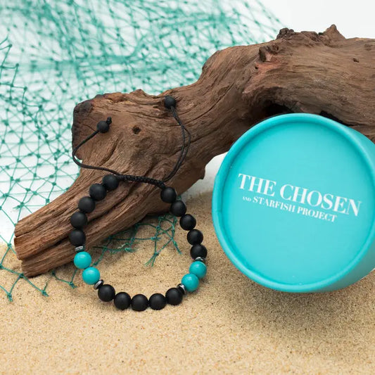 5&2 Teal and Black Bracelet