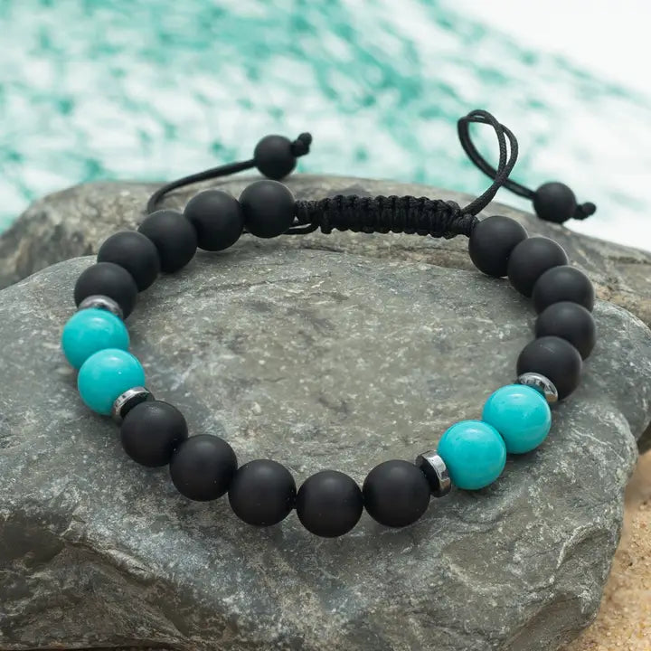 5&2 Teal and Black Bracelet