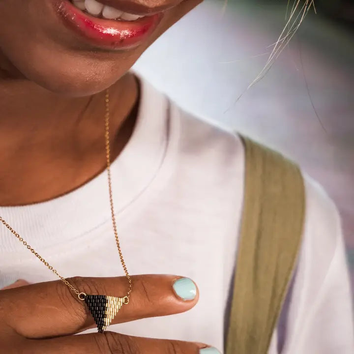 Be Light Handwoven Beaded Necklace