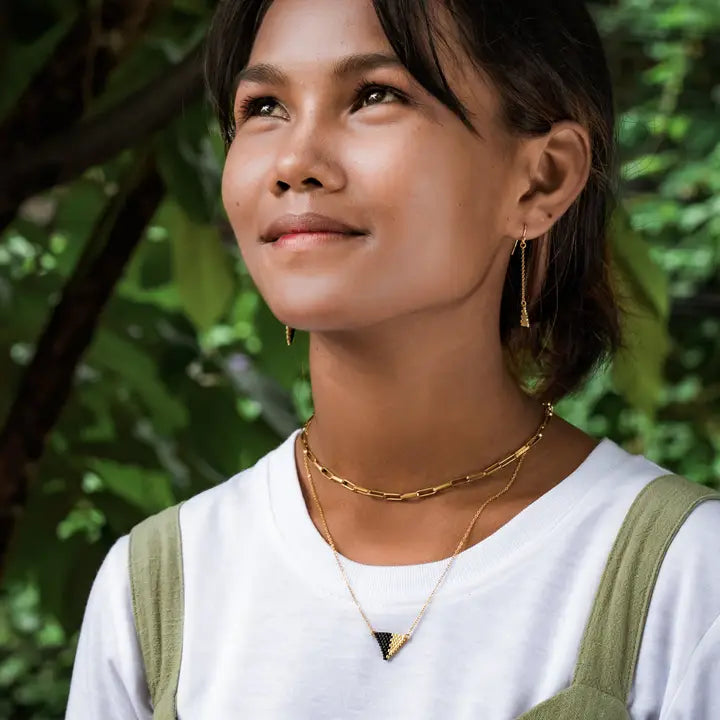 Be Light Handwoven Beaded Necklace