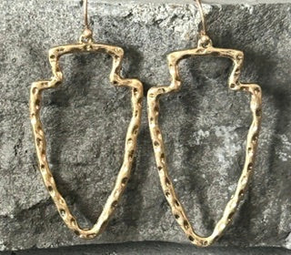 Hammered Arrowhead Earrings