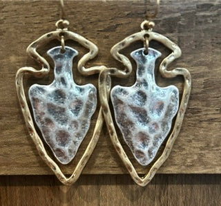 Arrowhead Two-Tone Arrowhead Earrings