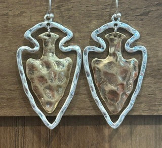 Arrowhead Two-Tone Arrowhead Earrings