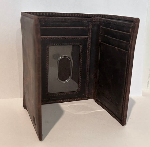 Genuine Leather Trifold Wallet