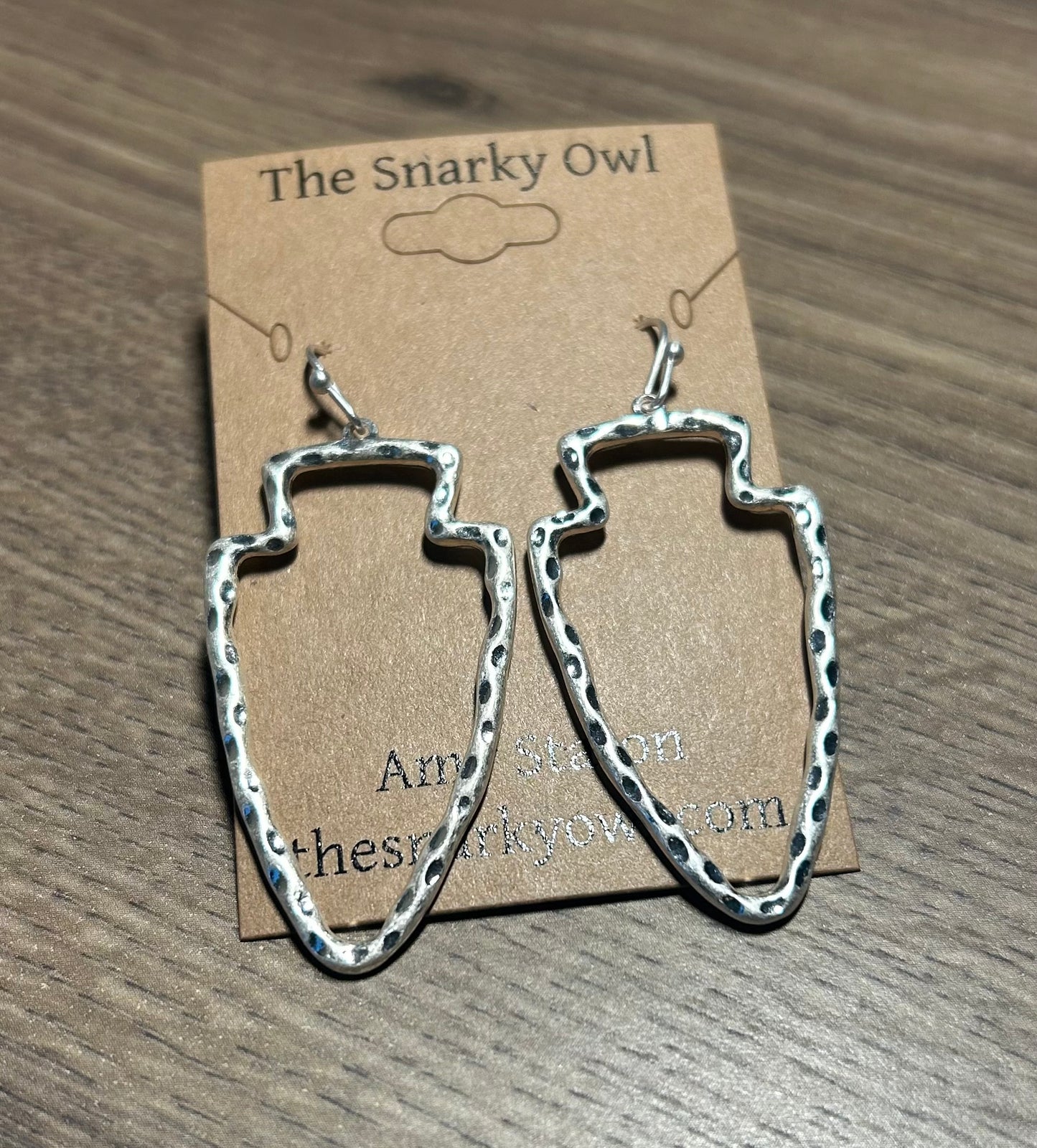 Hammered Arrowhead Earrings