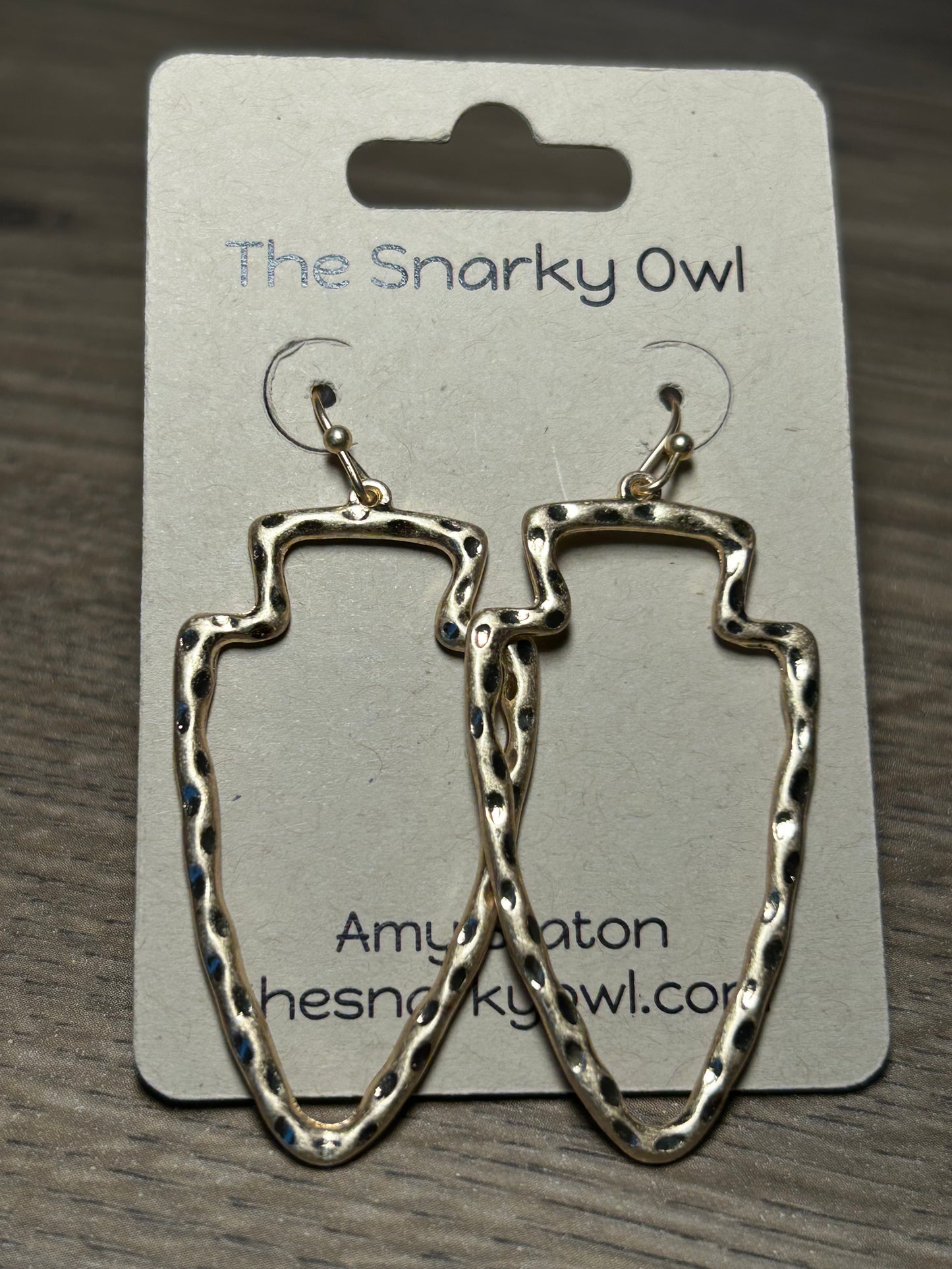 Hammered Arrowhead Earrings
