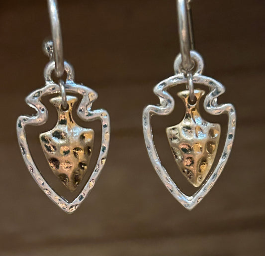 Dainty Arrowhead Earrings