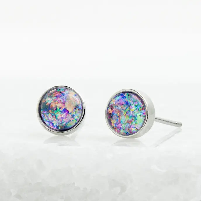 Lavender Opal Studs