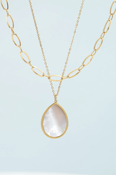 Layered Mother of Pearl Necklace