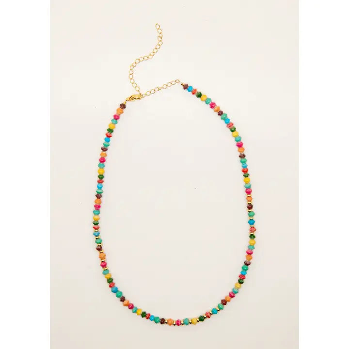 Mini Paper Beads Layering Necklace