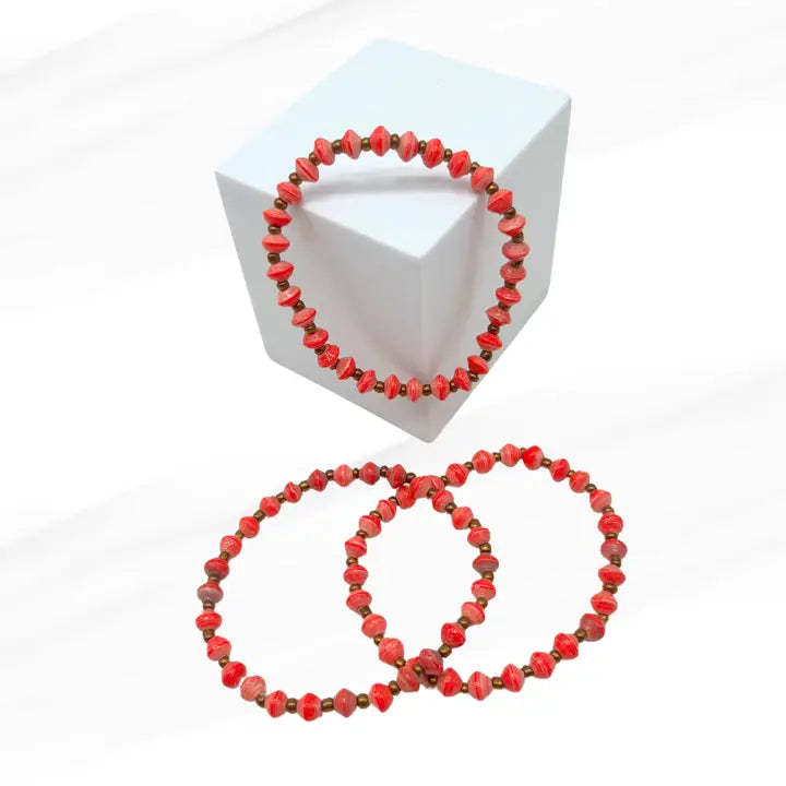 Paper Bead Bracelets