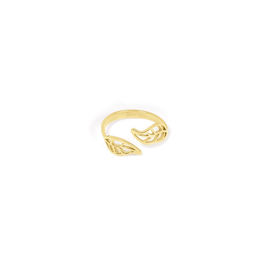 Restoring Peace Engraved Leaf Ring