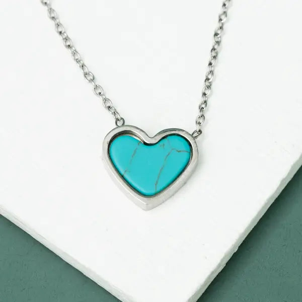 Turquoise Heart Necklace